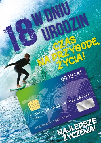 

Na 18 urodziny kartka z kartą kredytową Gift130