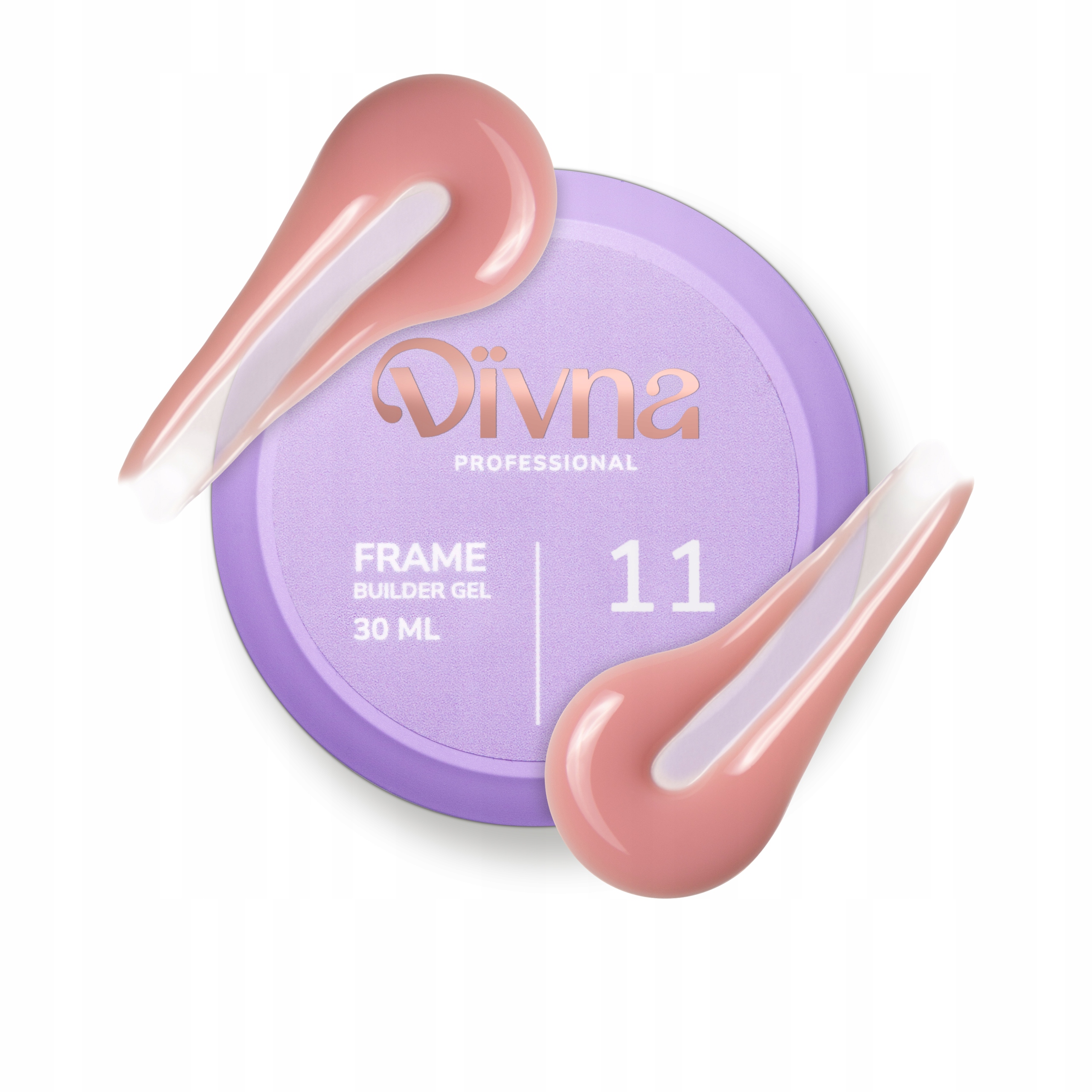 Divna Frame Builder Gel 11 30 ml stavební gel na nehty, barevný
