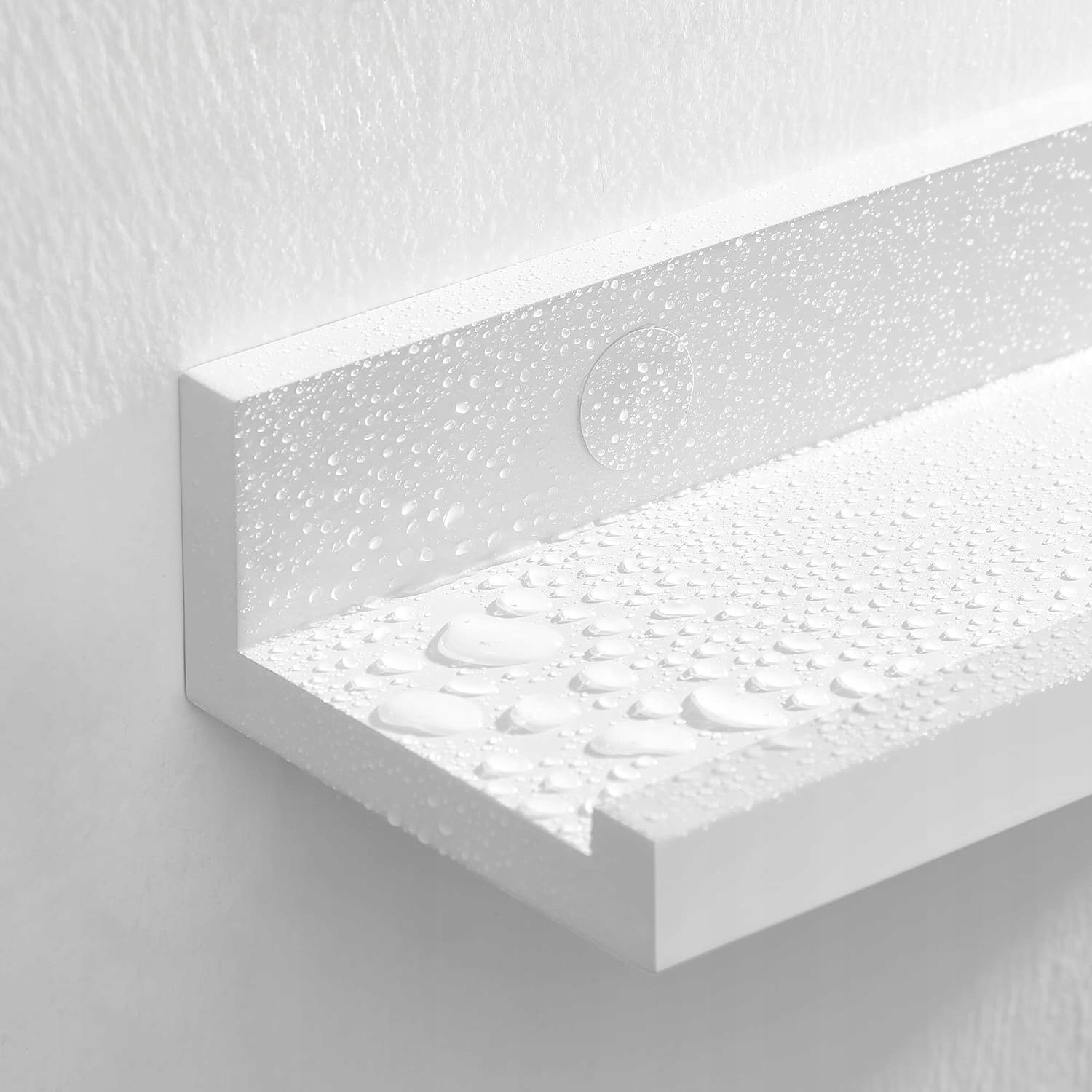 Zestaw 3 półek wiszących Półka ścienna biała Głębokość mebla 10 cm