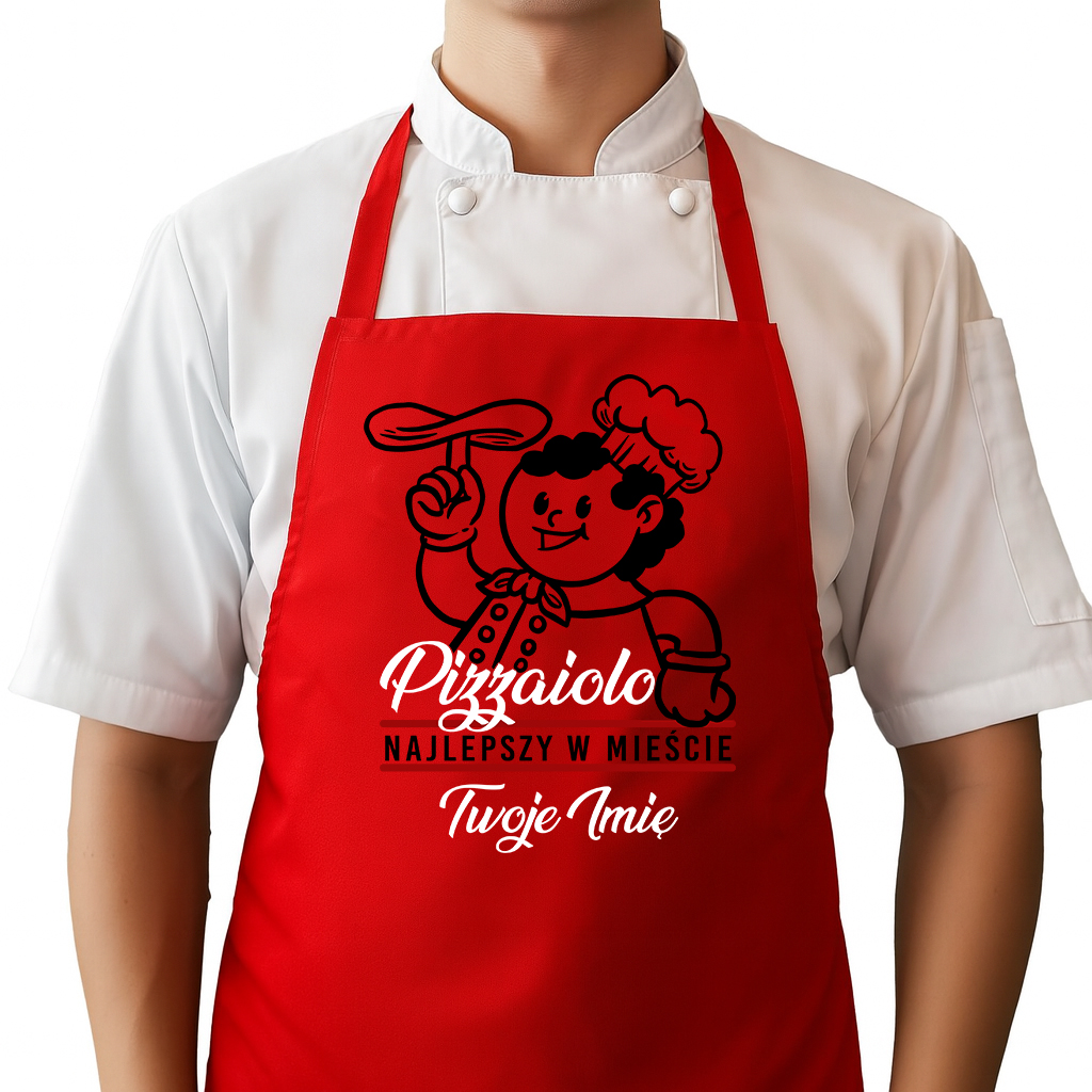 Černá bavlněná zástěra na pizzerii Pizzaiolo Nejlepší vzory ve městě