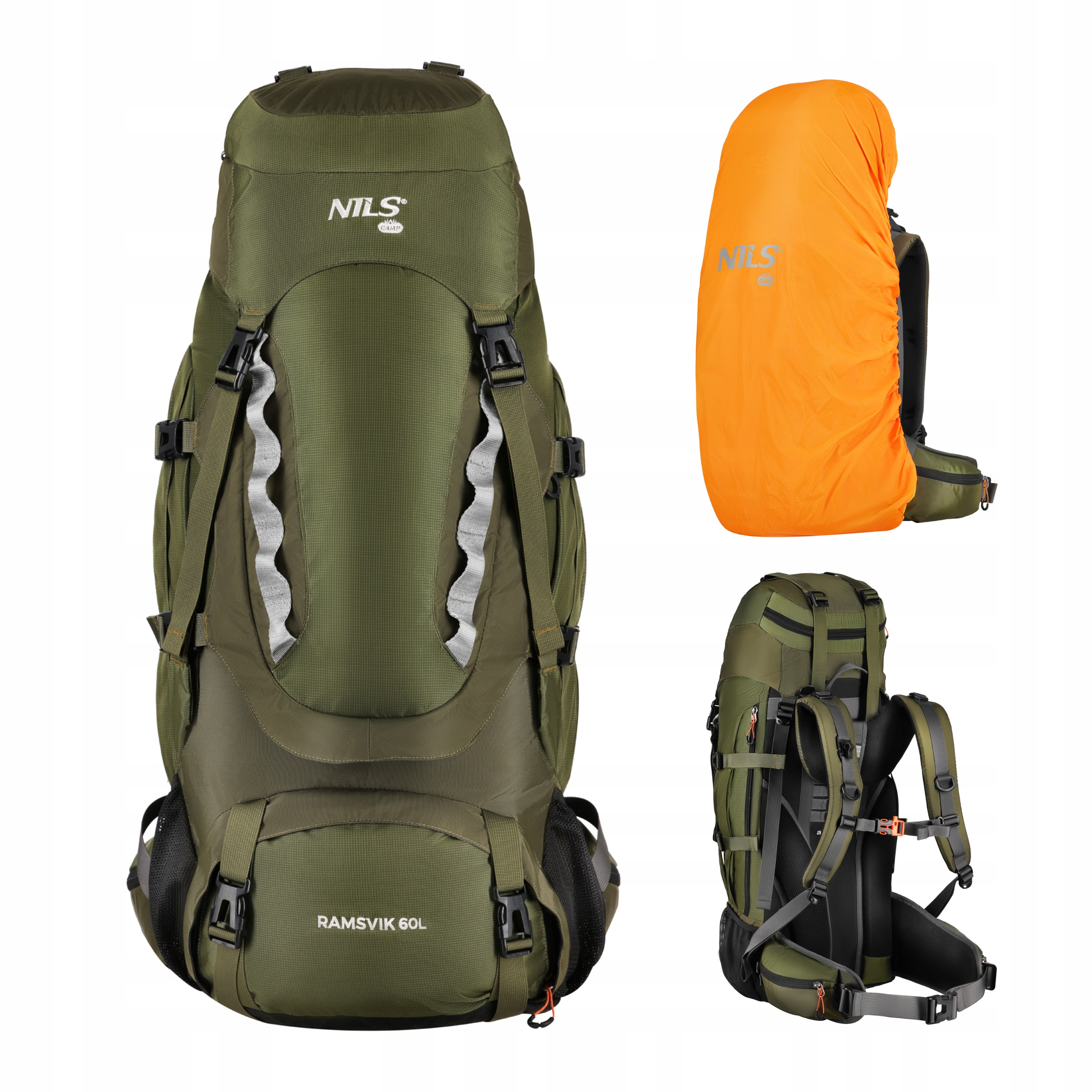 Cestovní Batoh turistický kempovací Nils Camp 60L Trekkingový Expediční