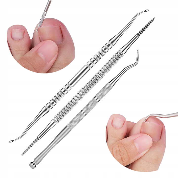 SONDA Podologiczna Dłutko Zestaw Do Wrastających Paznokci dwustronna 3szt