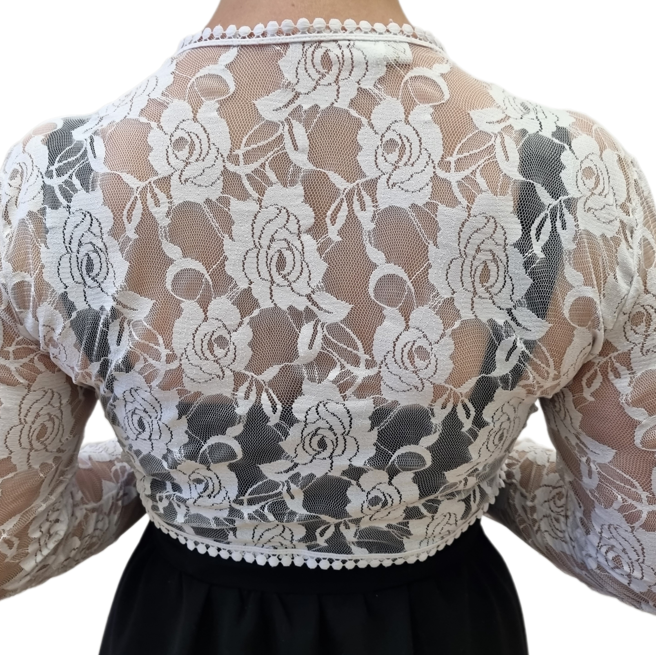 PÓŁOKRĄGŁE BOLERKO NARZUTKA KORONKA WESELE 42/44 Marka inna