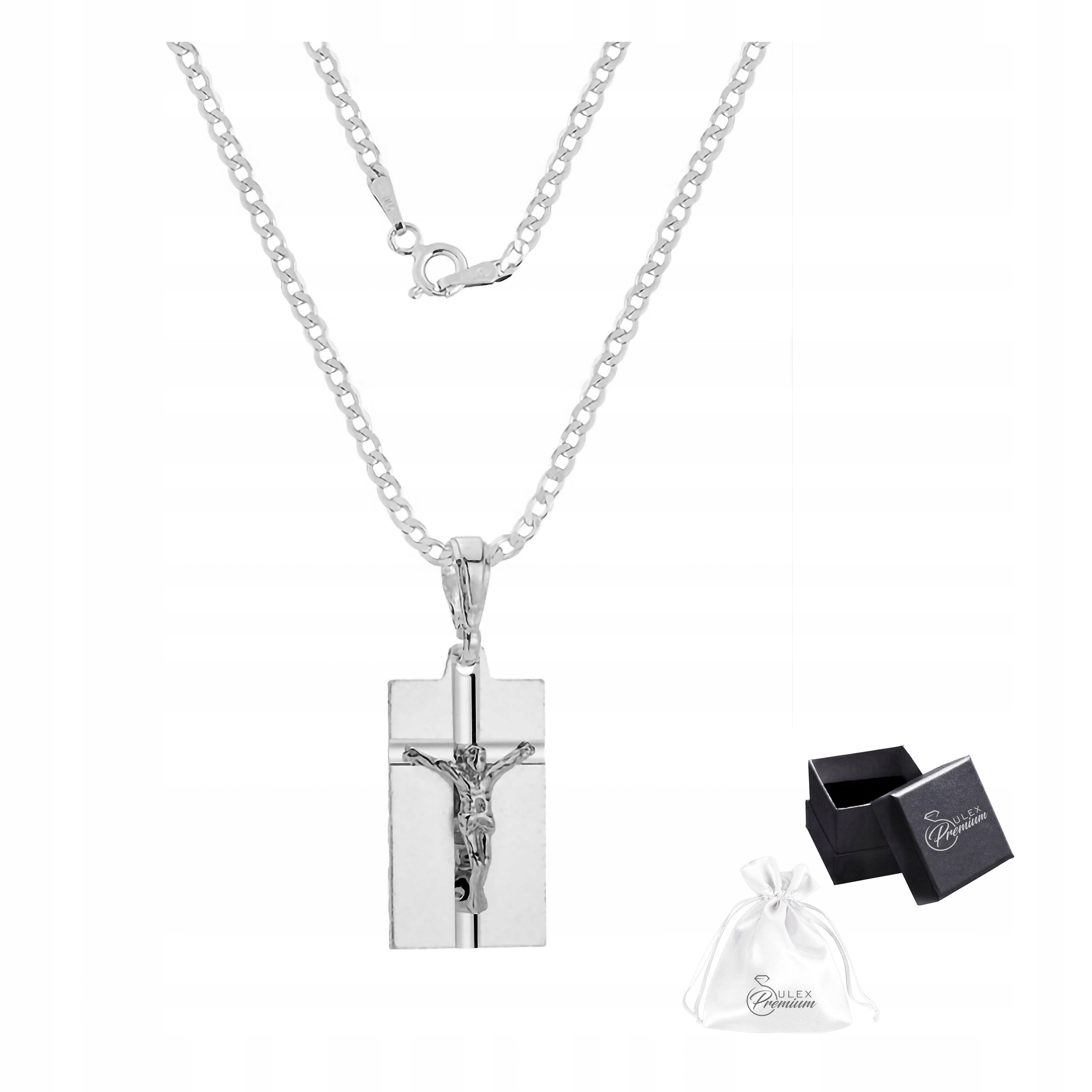 Řetízek Medailon s Ježíšem Kristem Stříbro 925 Svaté Přijímání Křest Gravírování