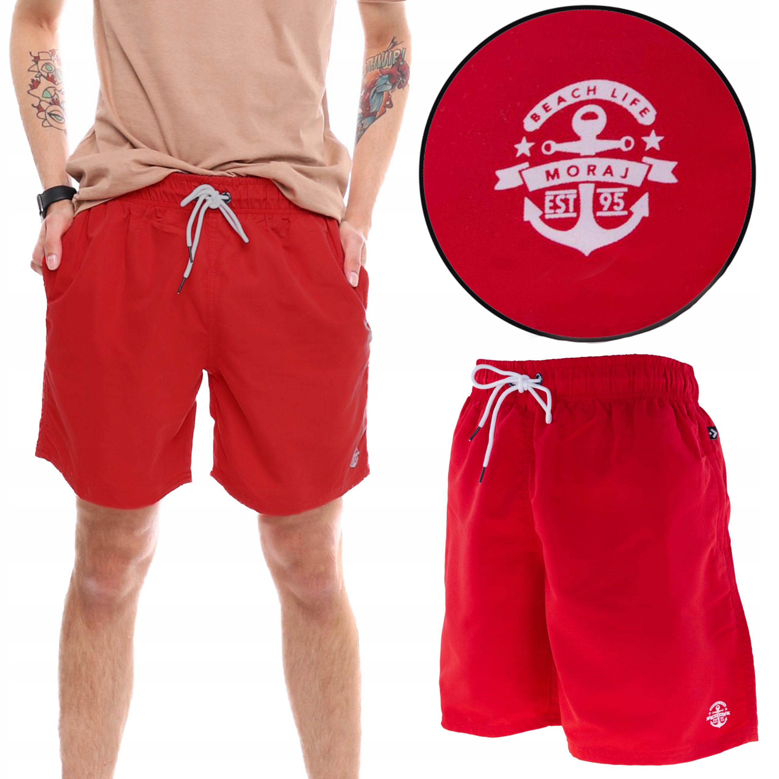 

Moraj Szorty Kąpielowe Plażowe 2400-001 Red 2XL