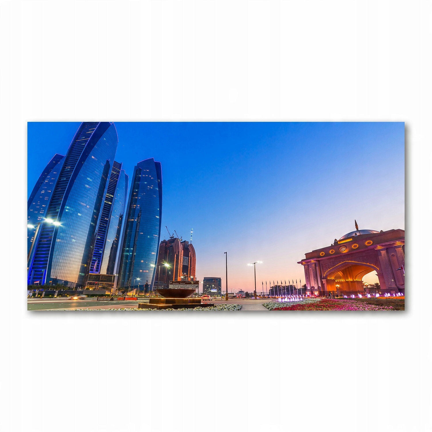 

Foto obraz akryl zdjęcie Ulice Abu Zabi 120X60 cm