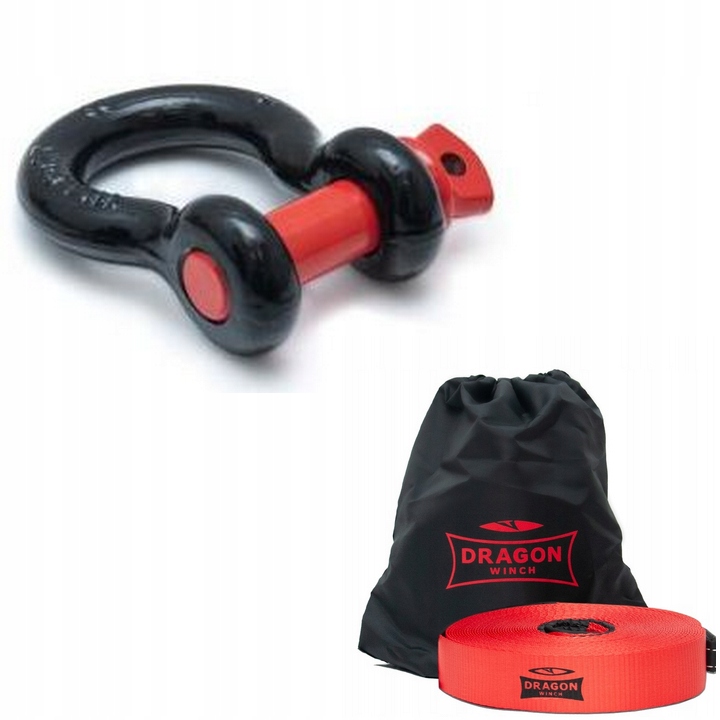 Dragon Winch x1 Sklo 1/1 8,5 t x1 Pas 20 m 5T navijaky Štvorkolka Atv 4x4