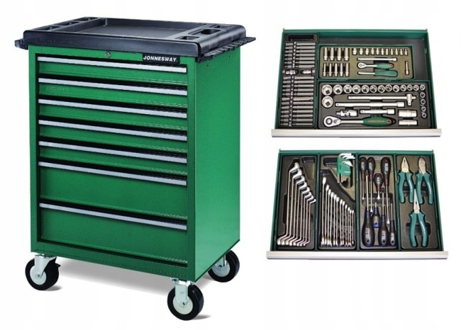 WÓZEK NARZĘDZIOWY SZAFKA 130 NARZĘDZI JONNESWAY