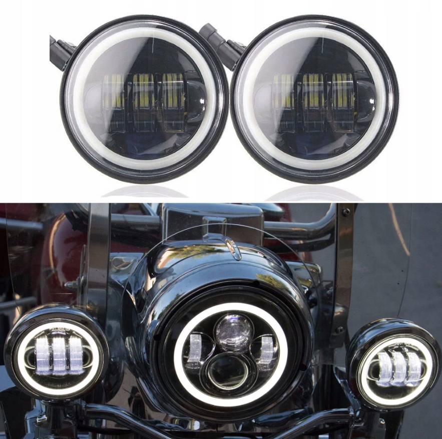 Lightbar LED + DRL zestaw 2szt BLECK 4,5 Cala Jakość części (zgodnie z GVO) Z - zamiennik