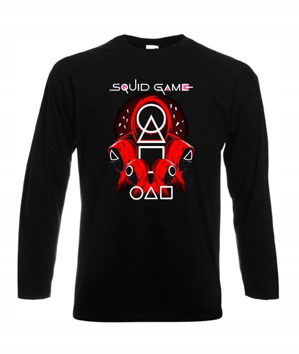 

M Long Bluzka Męska Squid Game Serial Gra Wzory