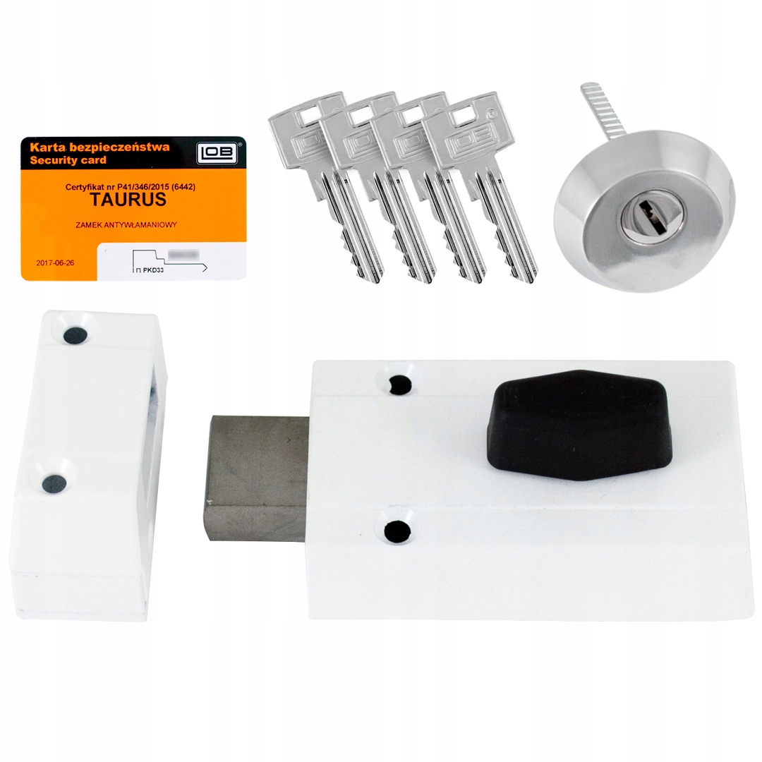 Dverový zámok biely atest trieda 5 C Lob Taurus