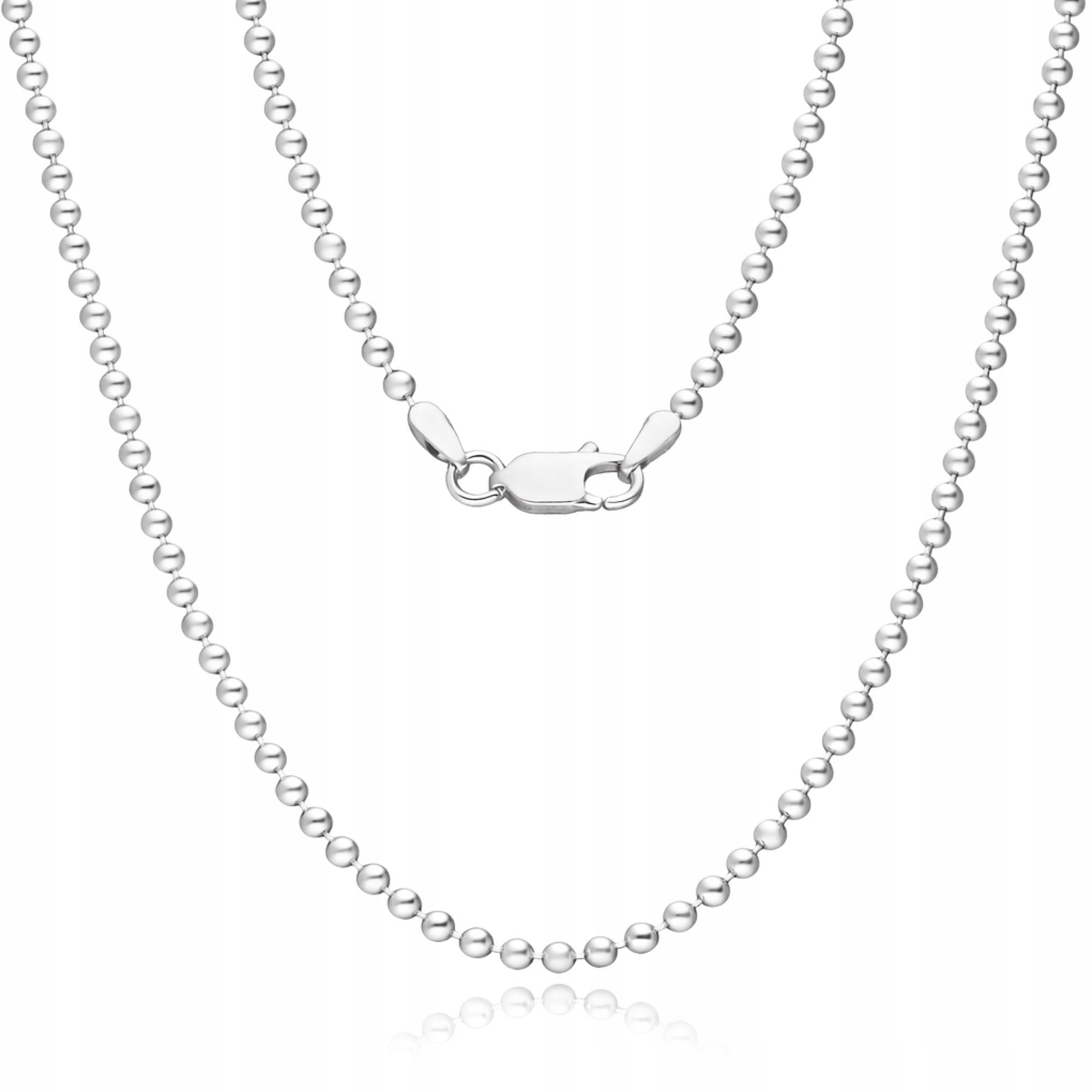 Stříbrný náhrdelník s kuličkami řetízek z klasických kuliček stříbro 925 50 cm