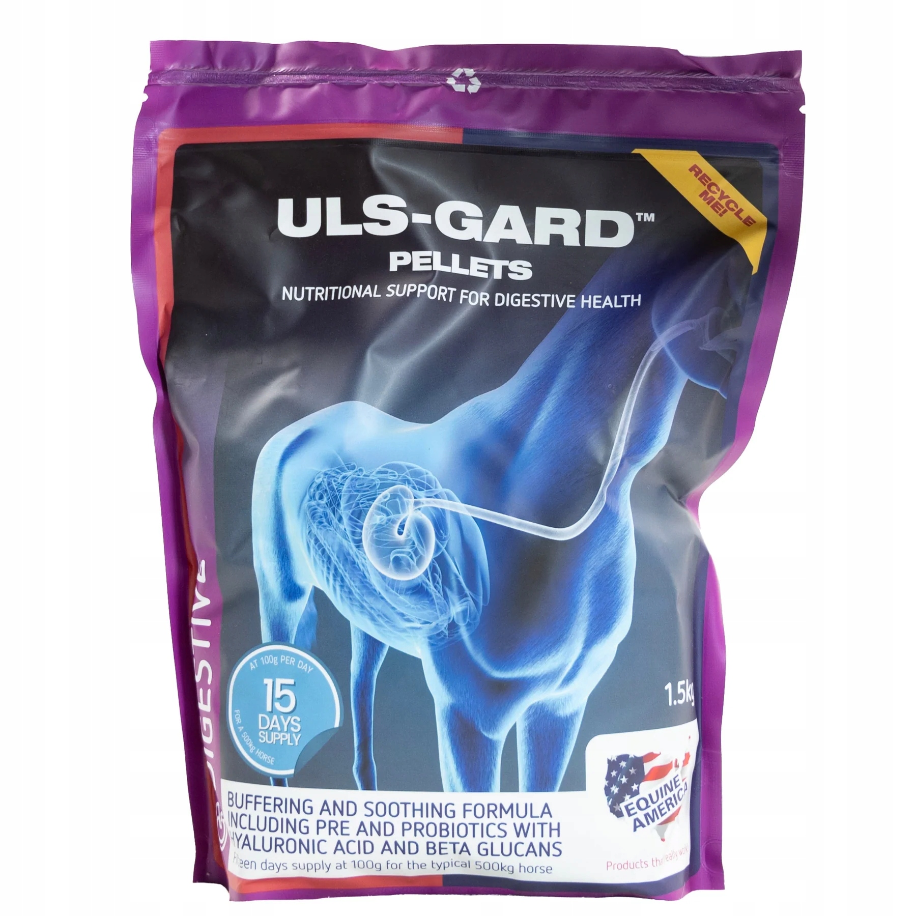 Equine America Uls Gard Pellets wrzody dla koni horse 1,5 kg