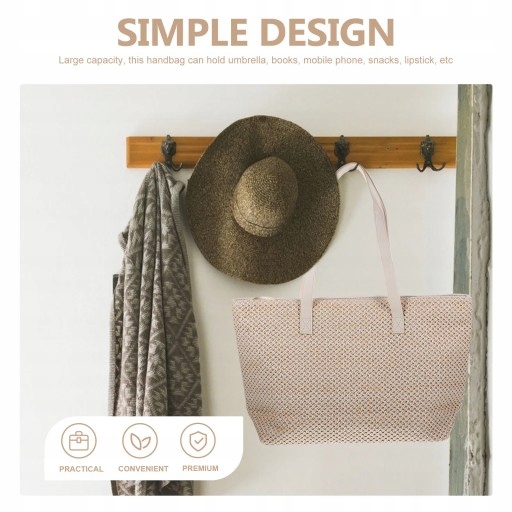 Letniatorbaze słomydamska tkana o dużej pojemności Marka inna