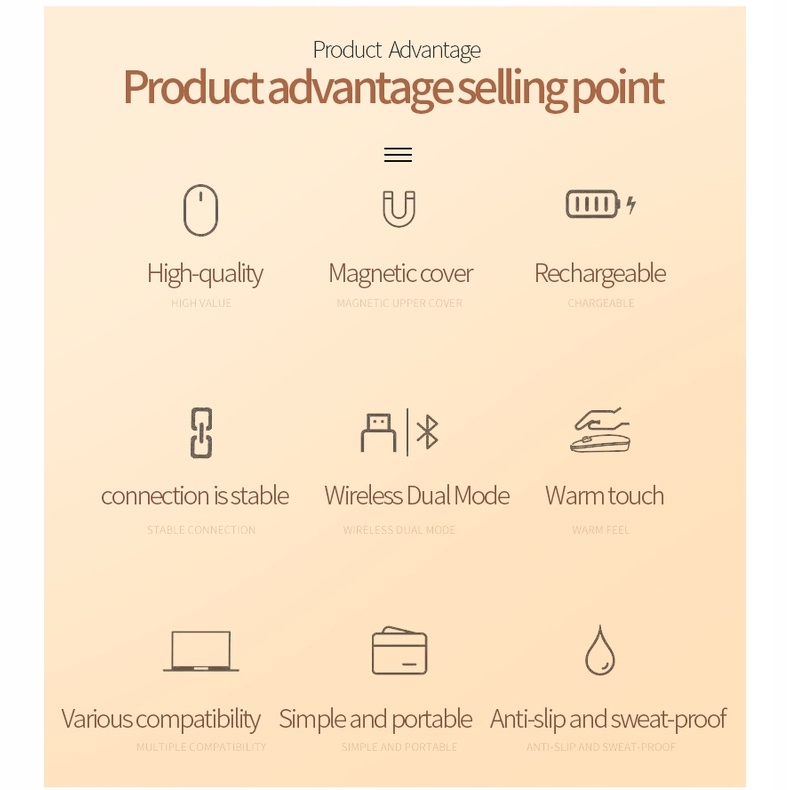 CICHA MYSZ BEZPRZEWODOWA BRĄZOWY MIŚ 3 WZORY Waga produktu 85 g