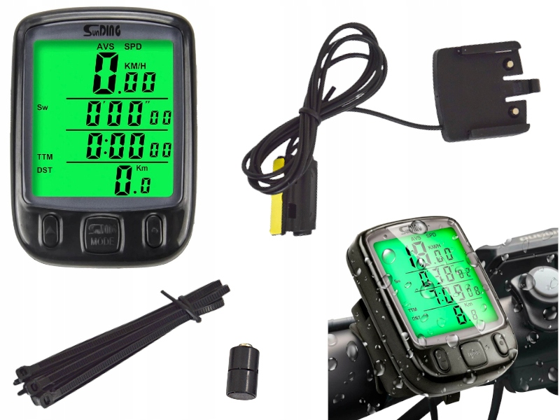 

Licznik Rowerowy Wodoodporny 25F LCD Podświetlany