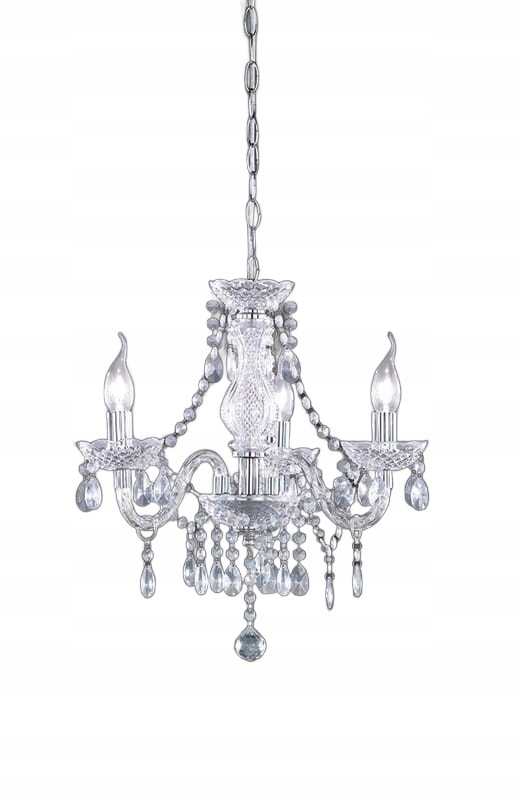 Kryštálový luster Lüster Rl strieborný 3xE14, 46 cm IP20