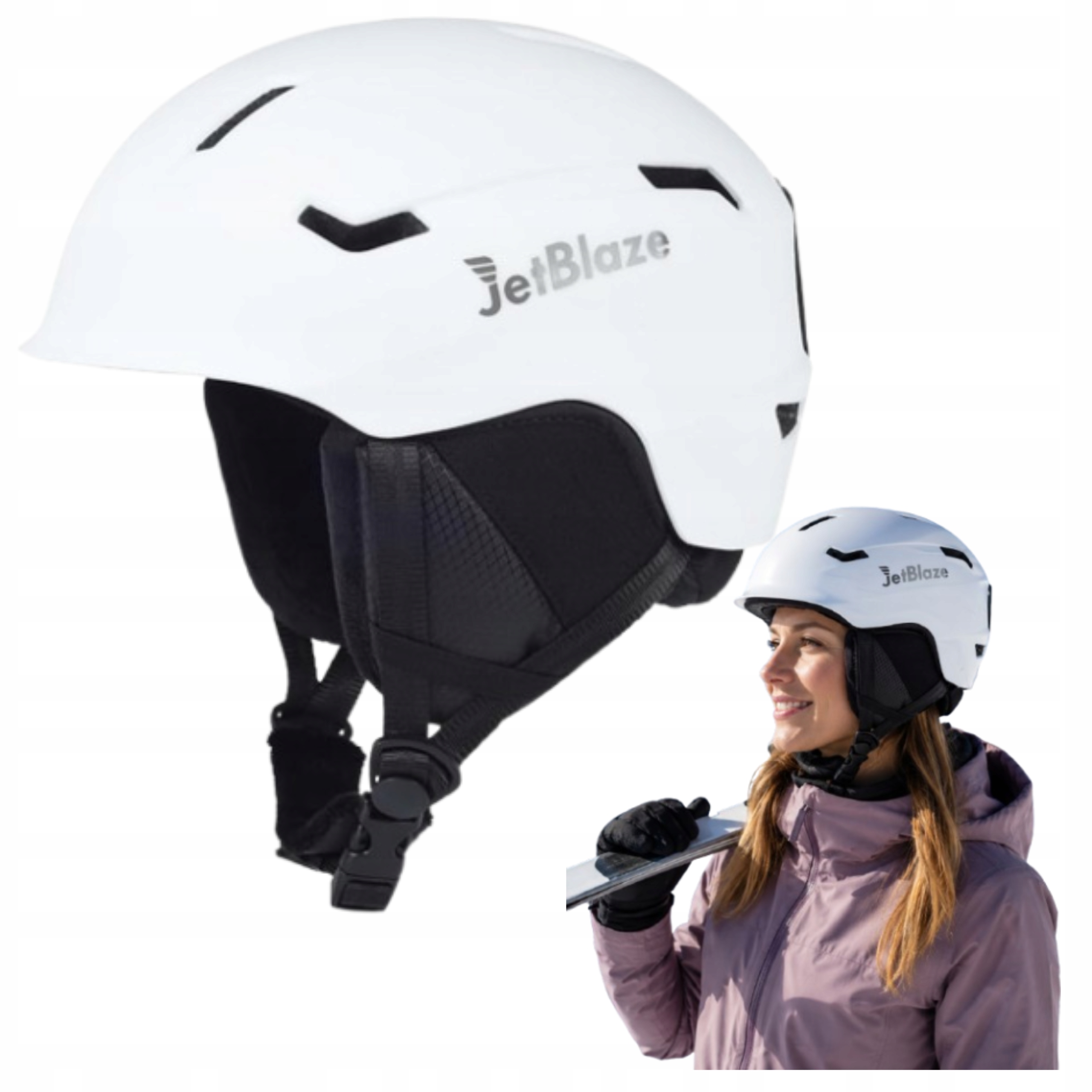 Snowboardová lyžařská přilba s ventilací Lehký Eps Odnímatelné Ochrana Sluchu M
