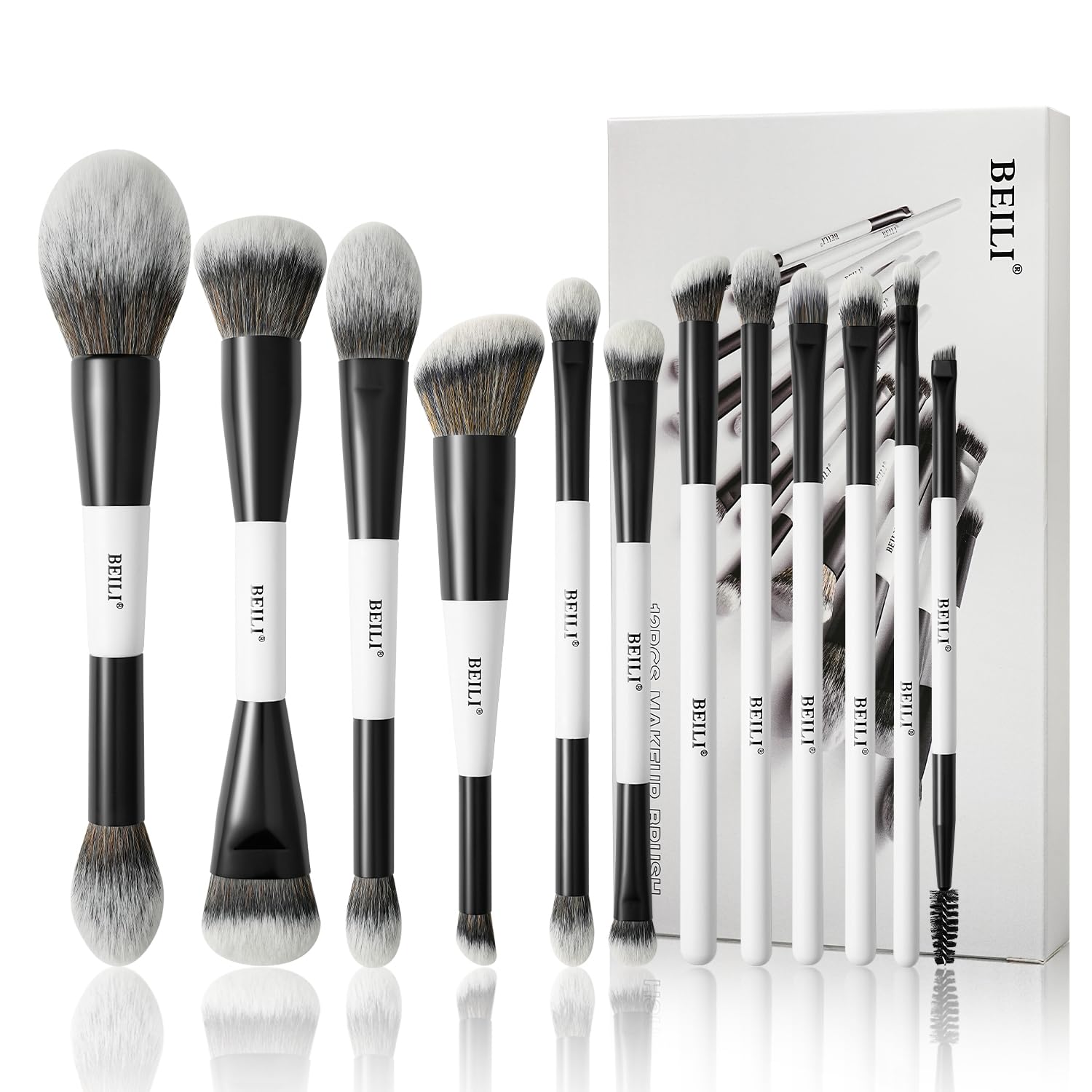 Beili Profesionální 12 Štětců na make-up 18 Konců Obličej Oči Přesnost