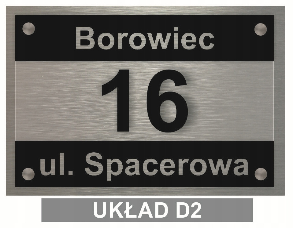 Tablica adresowa Aluminium 3D 20x30 Ulica i Miejsc Marka inna