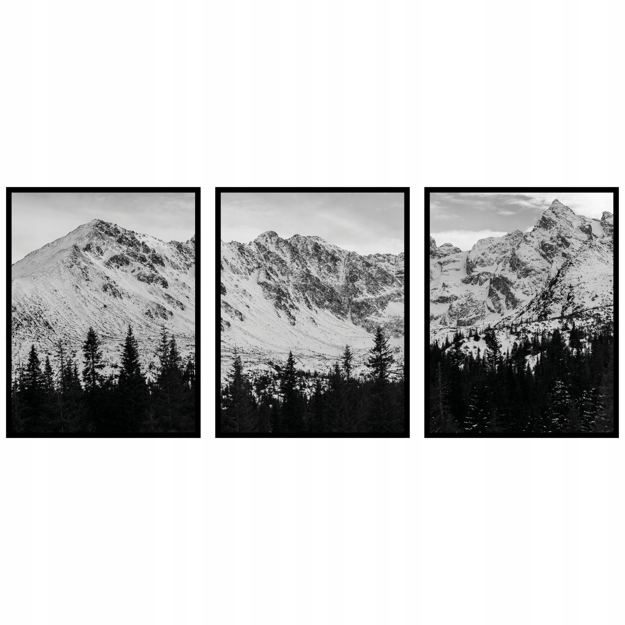 Zakopané pásové haly 3ks 70x100cm Krajina hory tatry panoráma foto