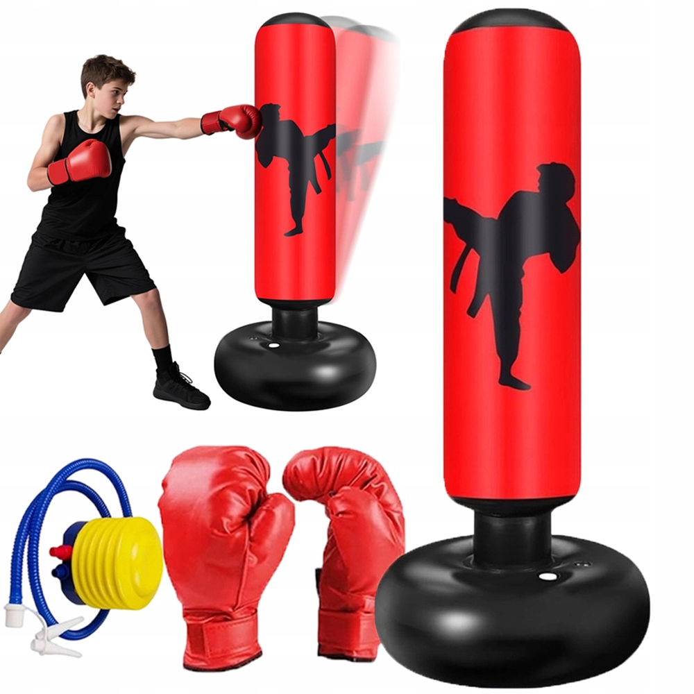 Nafukovací Tréninkový Boxovací Pytel Stojící Pro Děti, Rukavice 160 CM