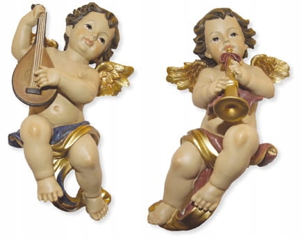 Anjeli Putto s nástrojmi, na zavesenie 33cm vysokí Veľmi Pekné