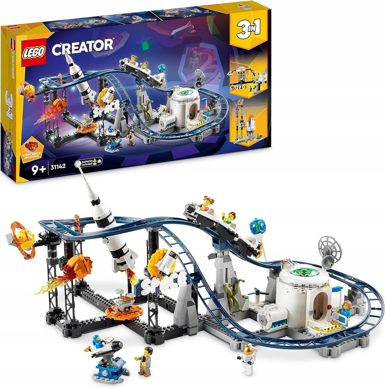 Lego 31142 Creator 3v1 Vesmírná horská dráha – Stavebnice pro děti od 9 let