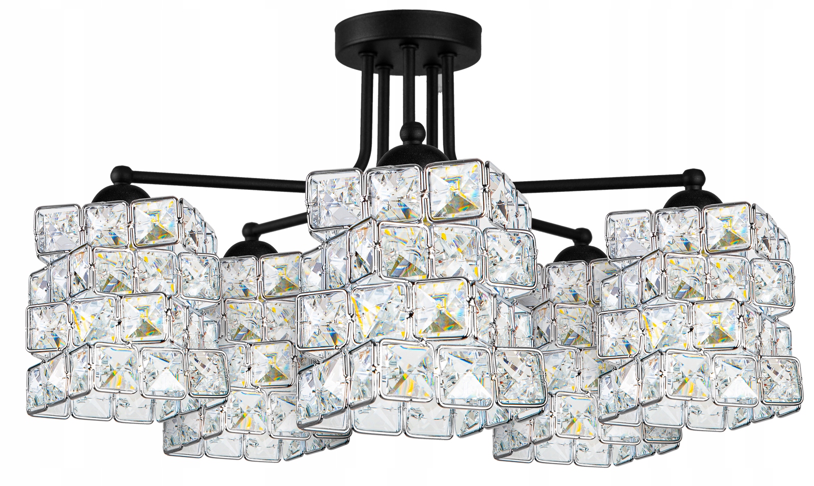 

Lampa Sufitowa Plafon Żyrandol Kryształki Led