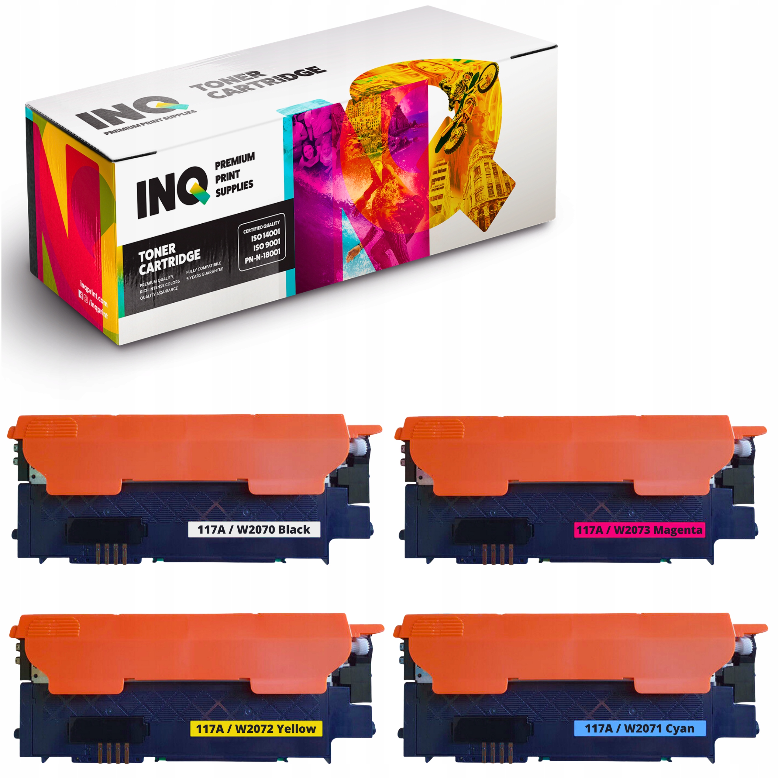4x Toner pro Hp 117A W2070A W2071A W2072A W2073A Hp color laser 150 Mfp 178