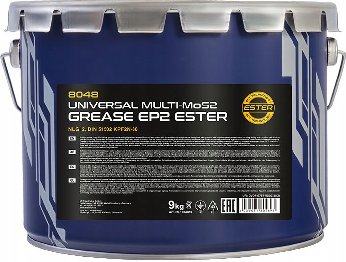 MANNOL 8048 EP 2 Multi MOS2 9kg litowy NLGI 2