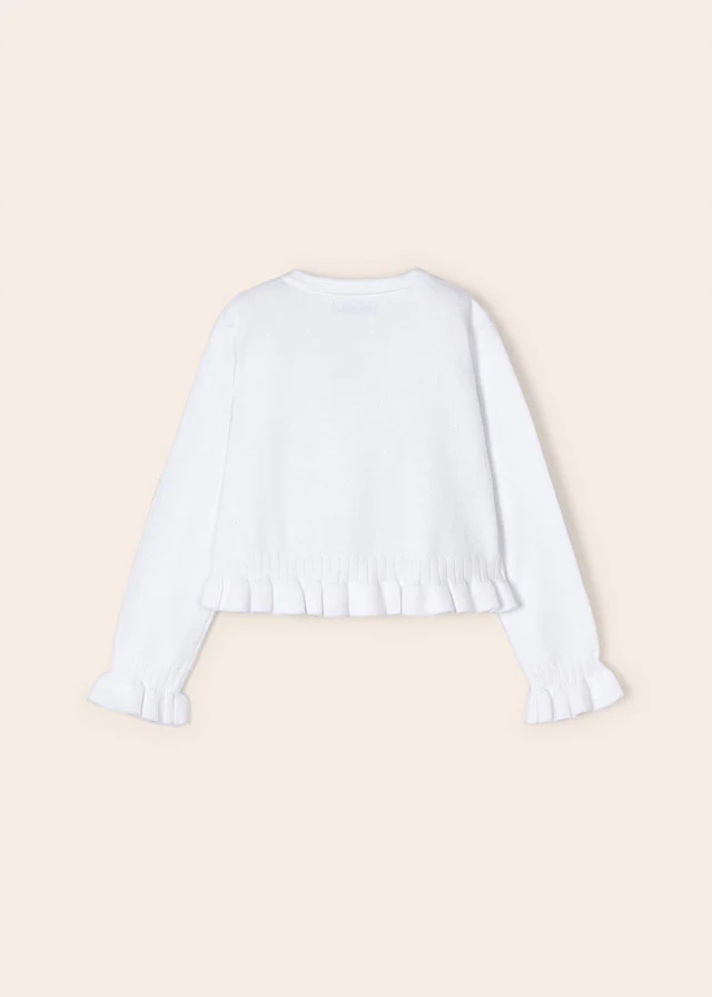 MAYORAL SWETER KARDIGAN DZIEWCZĘCY BIAŁY ażurowy 7 lat 122 cm Marka Mayoral