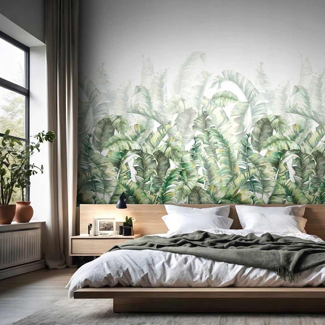 Fototapeta V Listoch Zelená Džungľa Umývateľná Vinylová 159 cm X 270 cm