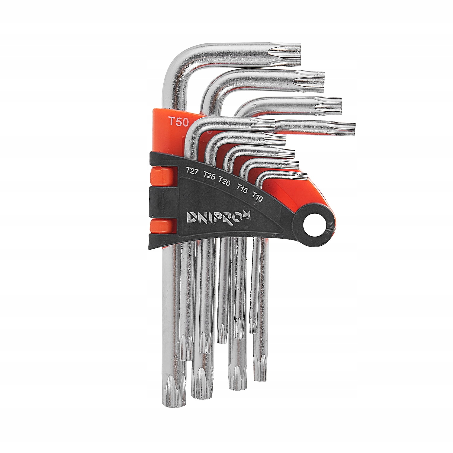 Zestaw kluczy Torx Dnipro-M 9 szt. T10-T50 Cr-V z otworem