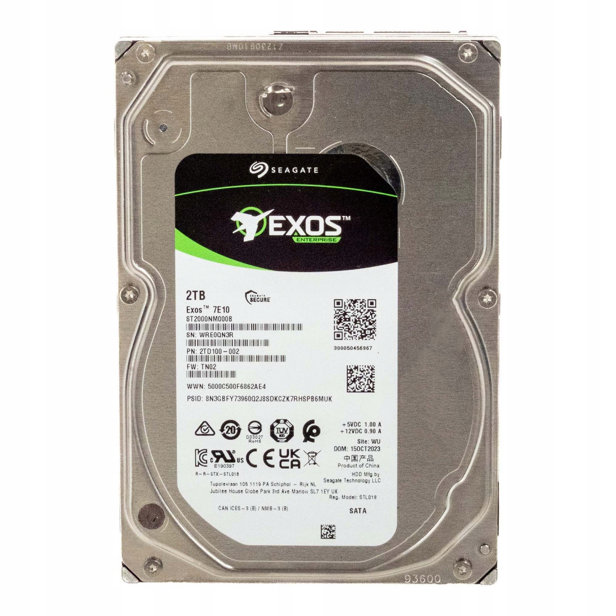 Seagate Exos 7E10 2TB 7.2K 256MB Sata III 3.5'' ST2000NM00B