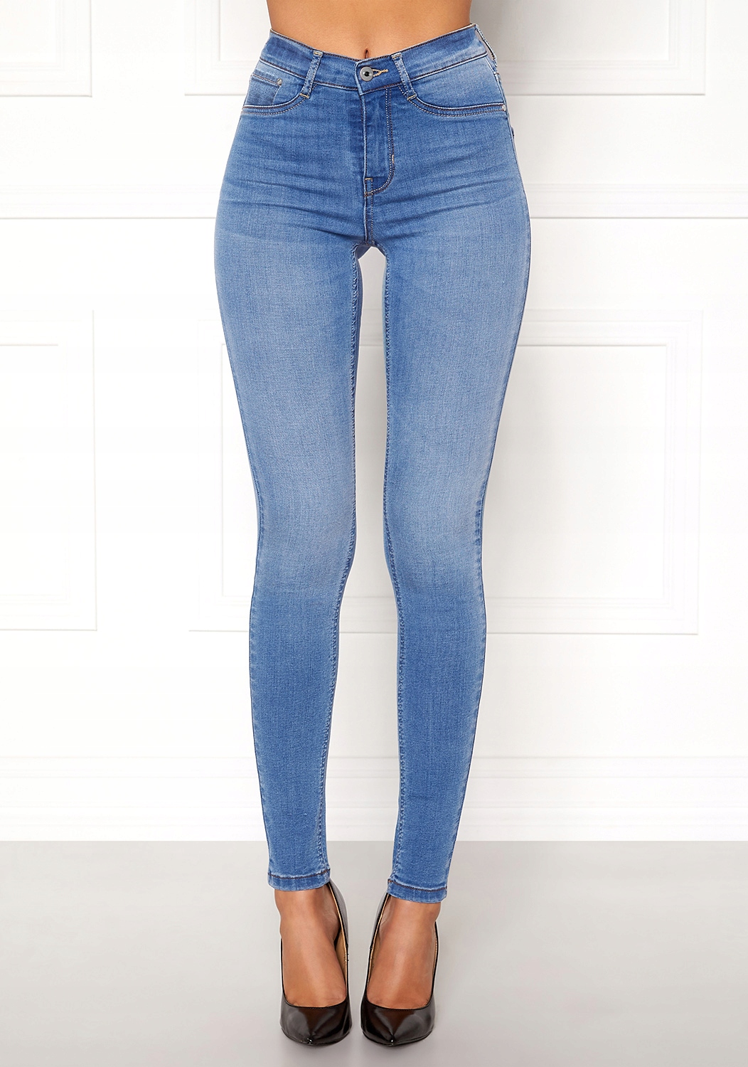 SPODNIE WYSZCZUPLAJĄCE WYSOKI STAN KLASYCZNE JEANS Rozmiar 4XS