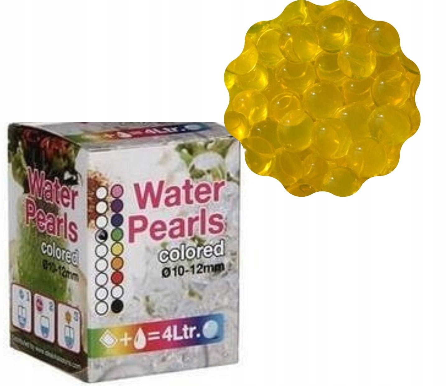 

Hydrożel 4 litry Kulki 12 mm żółte 35 g