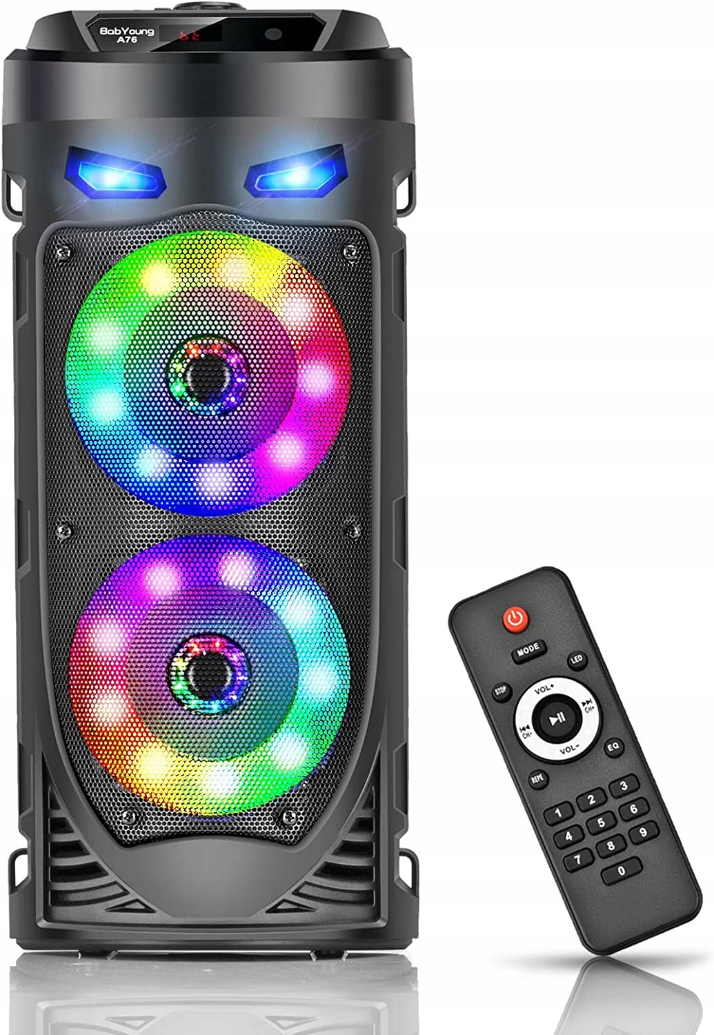 Głośnik przenośny Babyoung A76 czarny 30 W 2 x 15W Eq Tws Usb Bluetooth