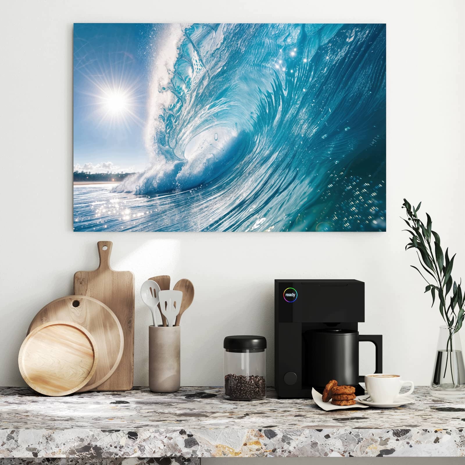 Magnetická tabule Ogromne Vlna Pláž 90 × 60 cm