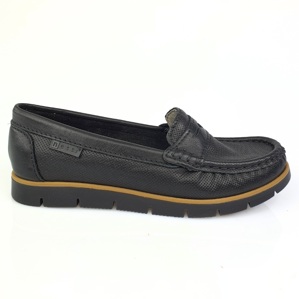 Nessi 76506 765 mokasyny czarne z wzorem skóra r. 41 Marka Nessi