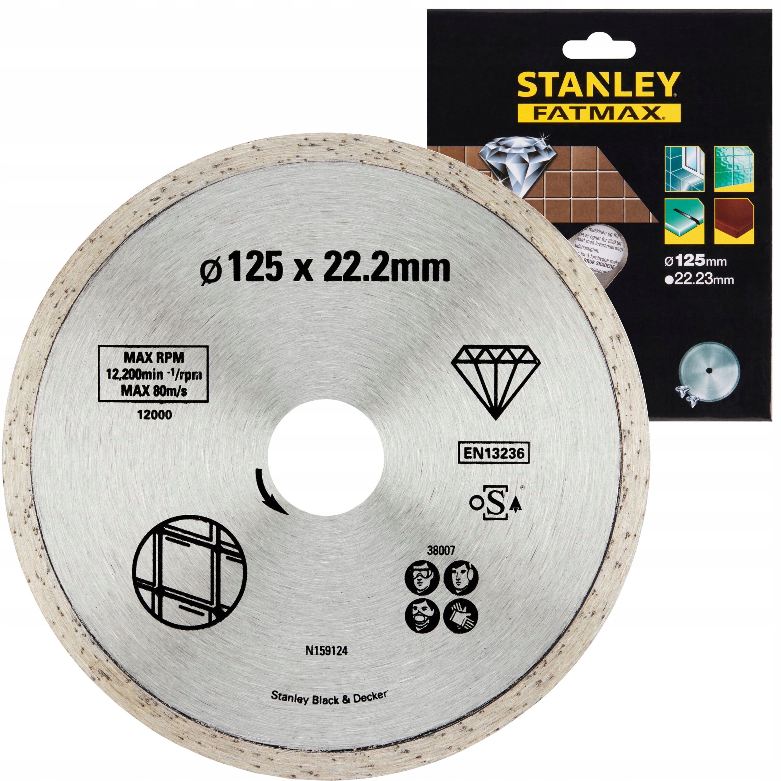 STANLEY TARCZA DIAMENTOWA 125MM PŁYTKI CERAMICZNE