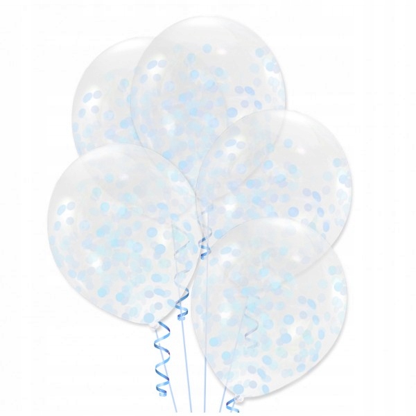 

Balony Z Konfetti Błęktine Przezroczyste 12"