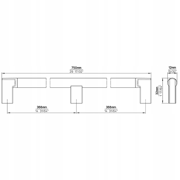 Nábytkový držiak Siro 2457-750ZN79ZN79 stará brúsená mosadz