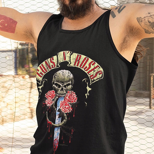TANK TOP HORROR/ROCK GUNS N ROSES SKULL HEAD Marka inna