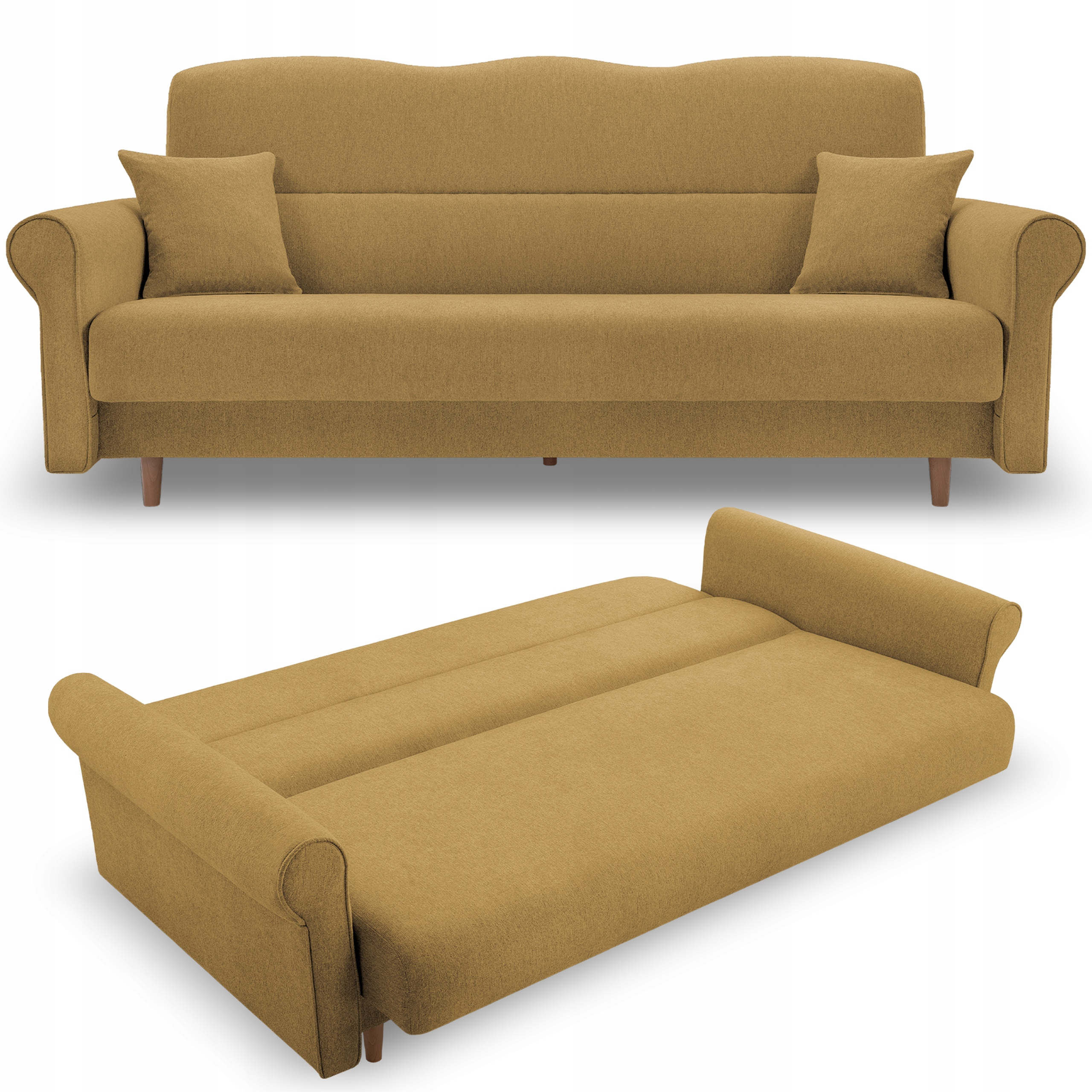 Pohovka Loft 3 rozkládací pohovka žlutá Avra 07 pletenina Výrobce