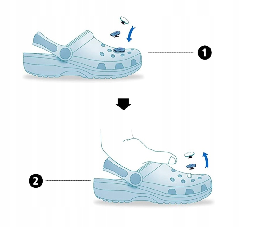 PRZYPINKA KWIATEK BIAŁO RÓŻOWY GRUBY DO BUTÓW CROCS CROCSÓW OZDOBA PIN Marka inna