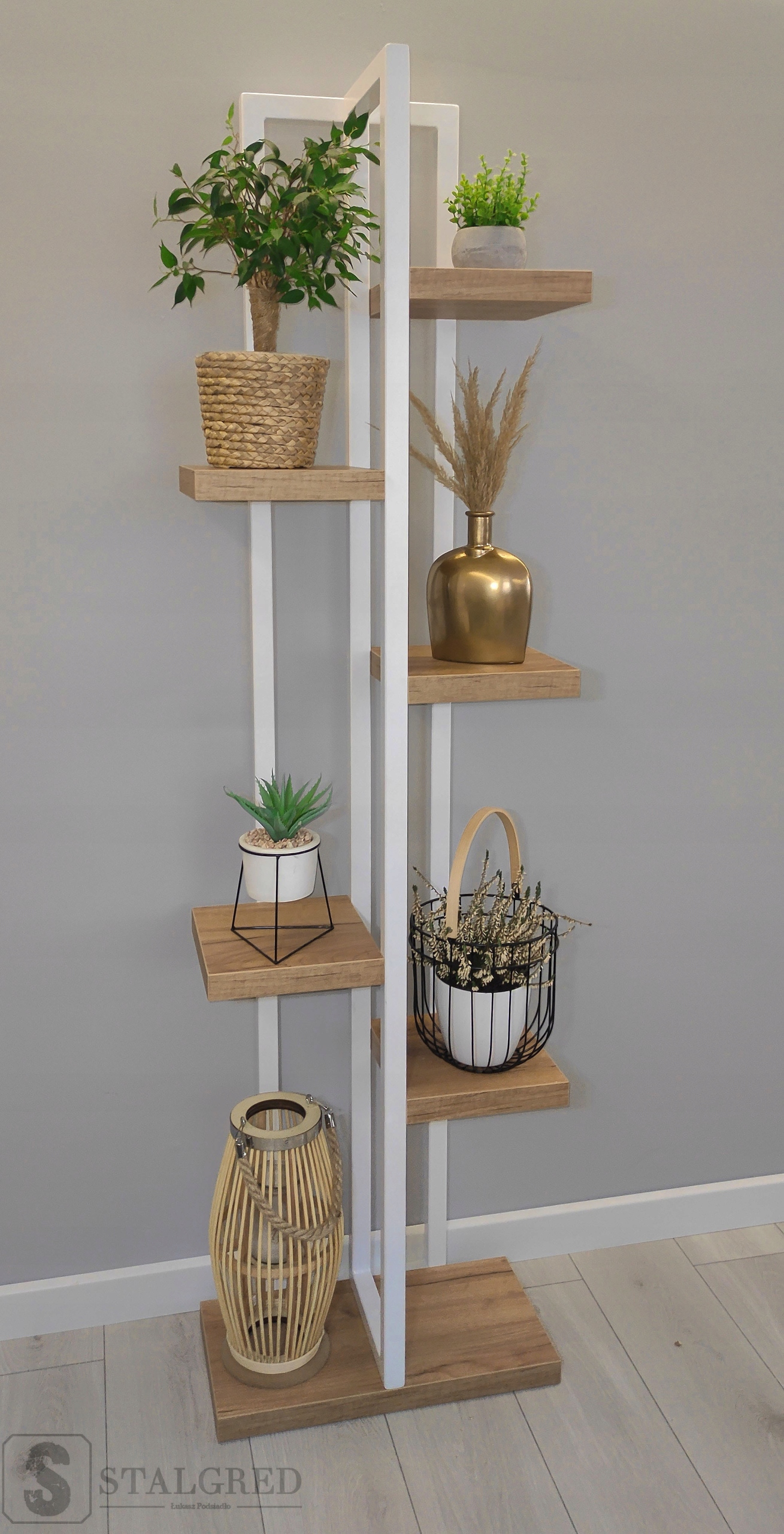 KWIETNIK LOFT INDUSTRIALNY STOJAK DO KWIATÓW Długość maksymalna 28 cm