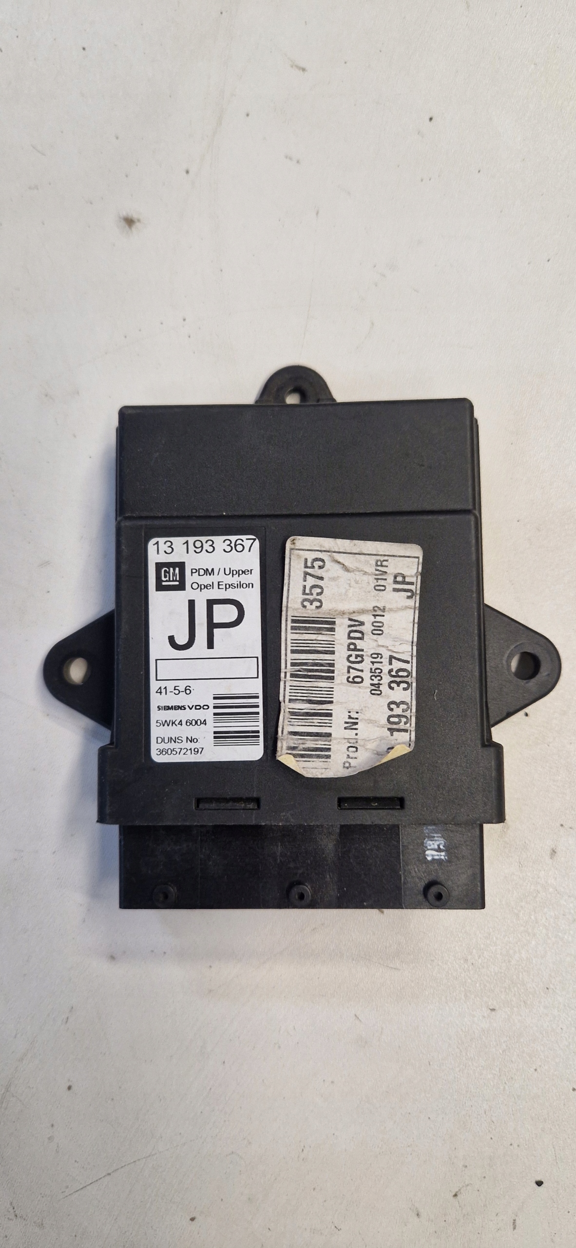 module control unit door PRAWYCH front OPEL VECTRA C SIGNUM 13193367
