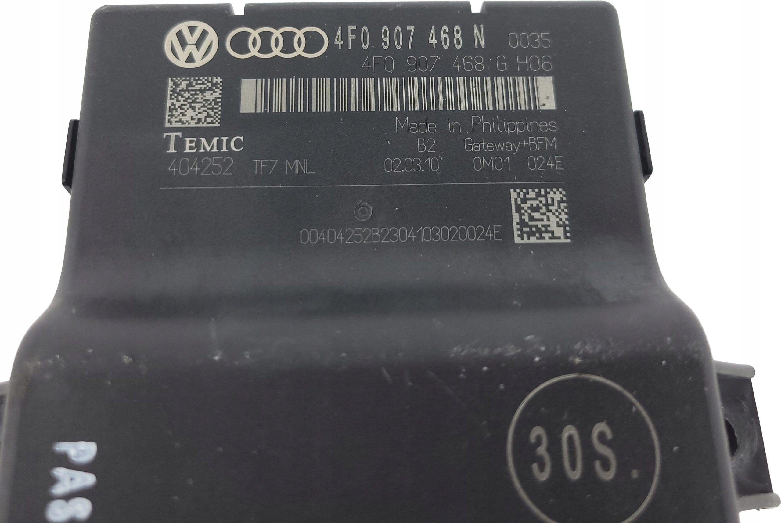 AUDI A6 C6 LIFT module control unit GATEWAY 4F0907468N