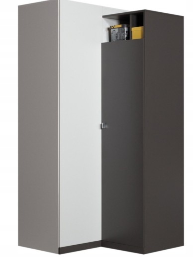 Skříň dvoudveřová Fiume 95 cm Výklopné dveře Bílá